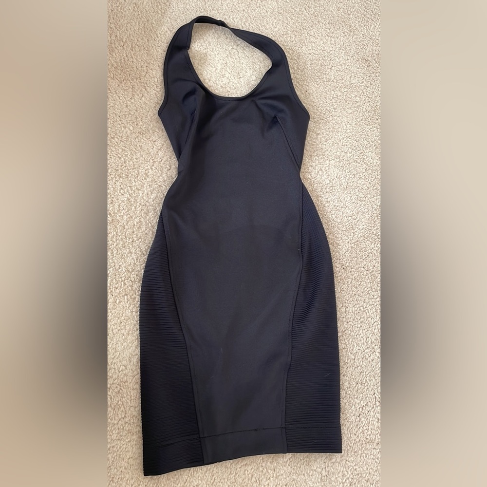 French connection black body con halter top dress